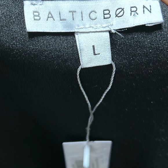 Baltic Born Poppy Satin Midi Dress Black Large NWT - Picture 4 of 5